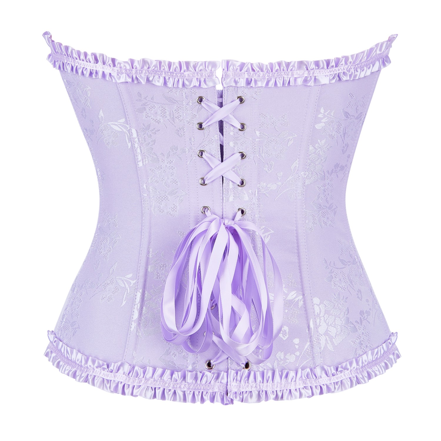 Women Floral Overbust Corset  Brocade Korset Shaper